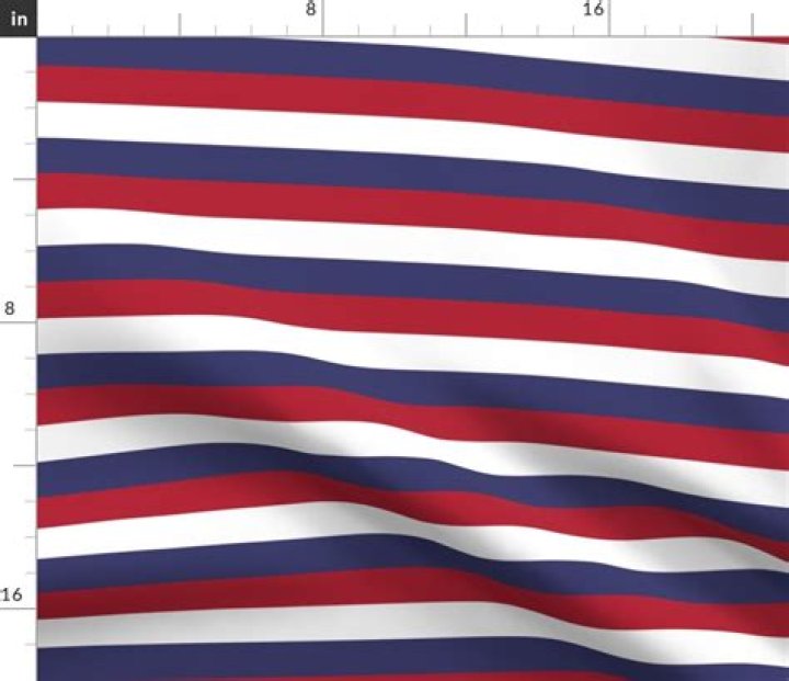 Striking Red White Blue Striped Flag Horizontal Design