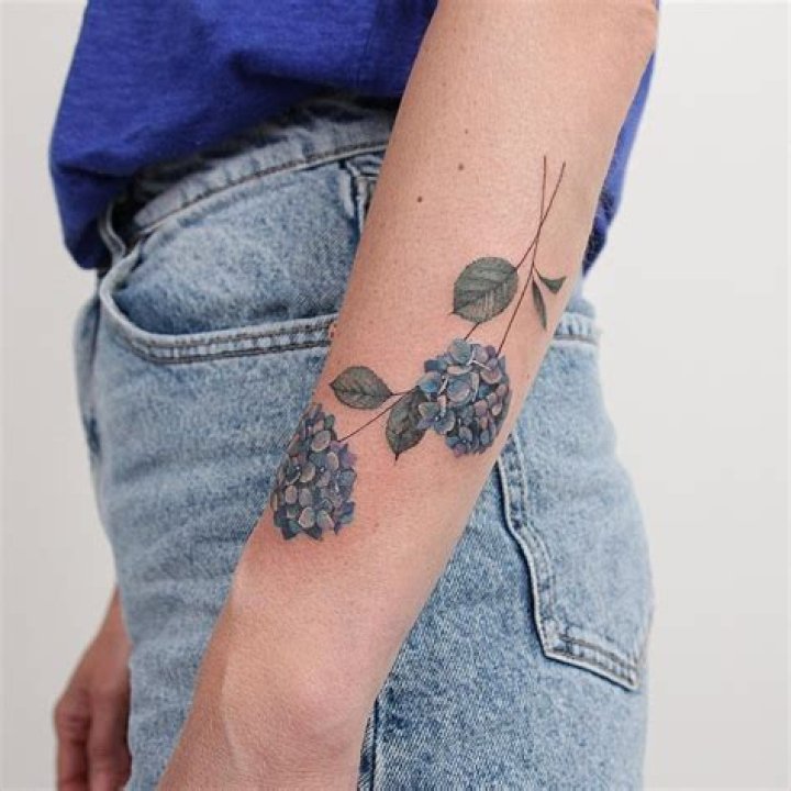 Stunning And Minimalist Hydrangea Tattoo Designs