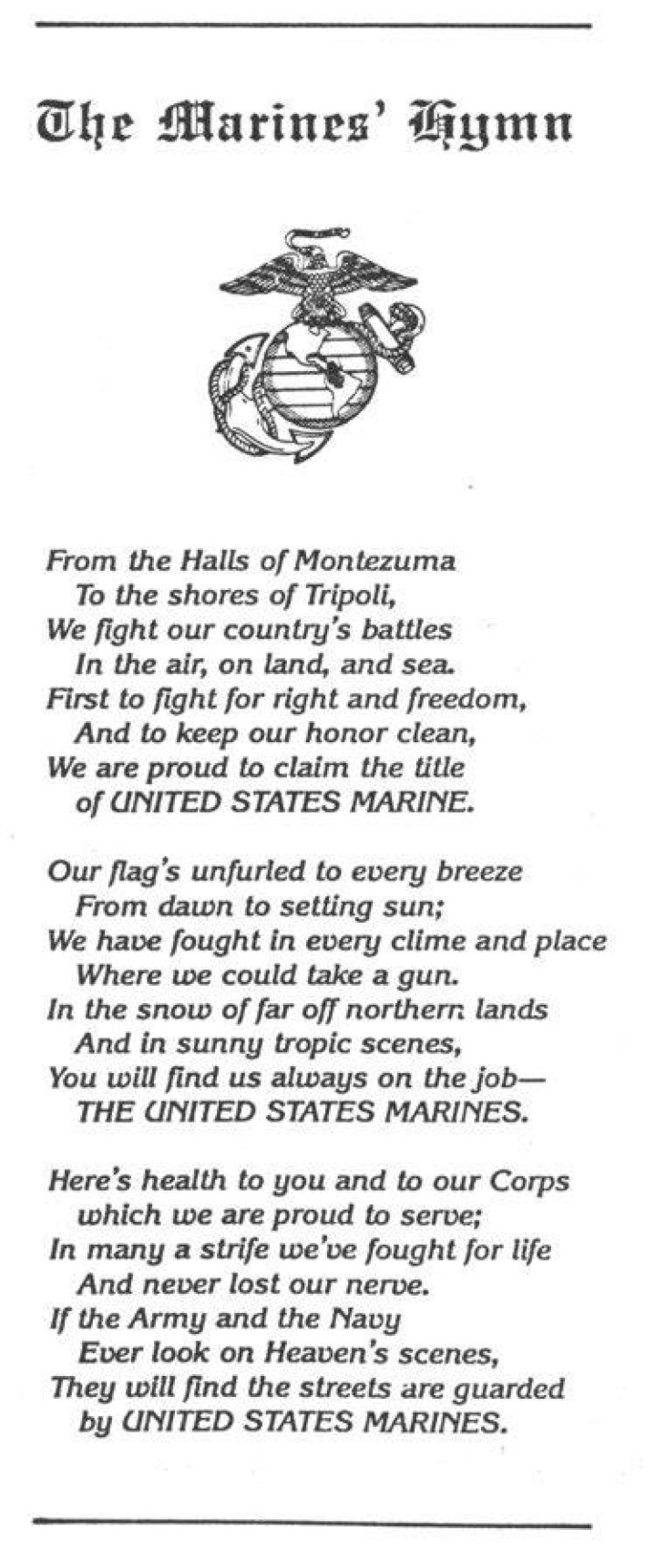 The Definitive Guide To The Marines Hymn Song